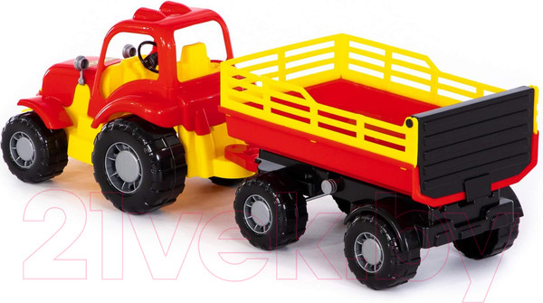 Изображение товара Трактор игрушечный Полесье Силач №2 с прицепом / 44969