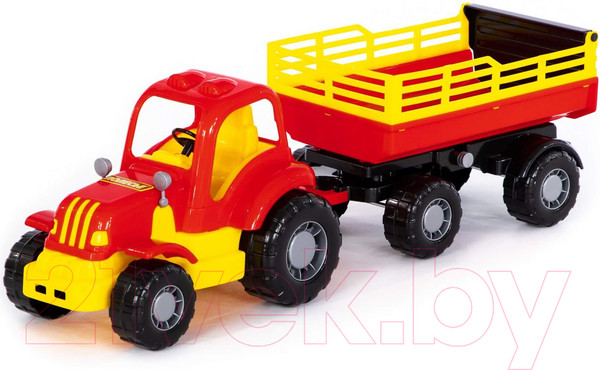 Изображение товара Трактор игрушечный Полесье Силач №2 с прицепом / 44969
