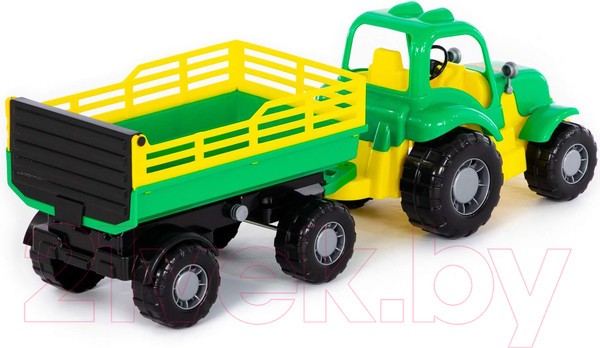 Изображение товара Трактор игрушечный Полесье Силач №2 с прицепом / 44969