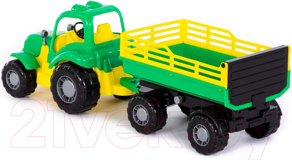 Изображение товара Трактор игрушечный Полесье Силач №2 с прицепом / 44969