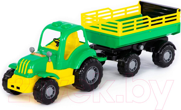 Изображение товара Трактор игрушечный Полесье Силач №2 с прицепом / 44969
