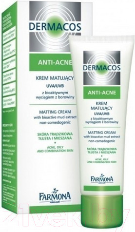 Изображение товара Крем для лица Farmona Dermacos Anti-Acne придающий матовость на день UVA/UVB (50мл)