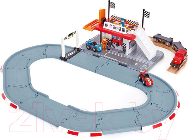 Изображение товара Автотрек Hape Гоночная станция / E3734-HP