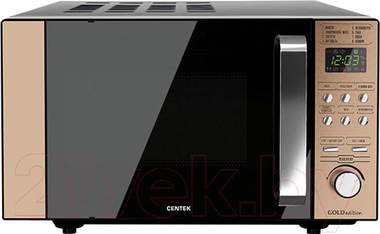 Изображение товара Микроволновая печь Centek CT-1574 (черный/золото)