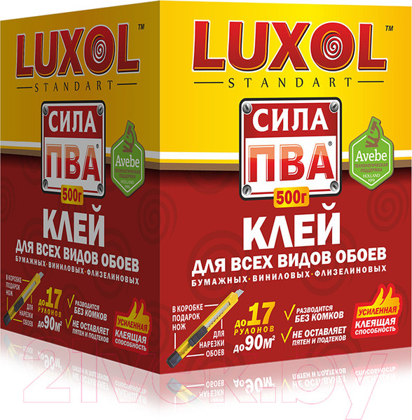 Изображение товара Клей для обоев Luxol Сила ПВА (500г)