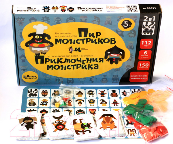 Изображение товара Настольная игра Десятое королевство Пир монстриков. Приключения монстрика 2в1 / 03611