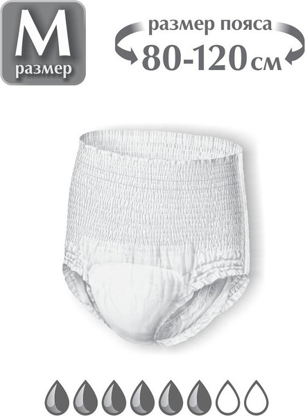 Изображение товара Трусы впитывающие для взрослых Dr.Skipp Standard М2 (20шт)