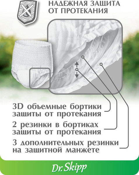 Изображение товара Трусы впитывающие для взрослых Dr.Skipp Standard М2 (20шт)
