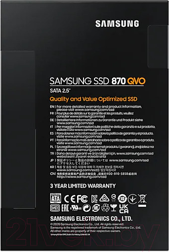 Изображение товара SSD диск Samsung 870 Qvo 1TB (MZ-77Q1T0BW)