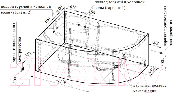 Изображение товара Ванна акриловая Vannesa Ирма 169x110 / 2-01-0-1-1-217