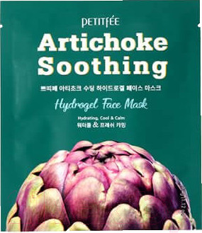 Изображение товара Маска для лица гидрогелевая Petitfee Soothing Hydrogel Face Mask Artichoke (32г)