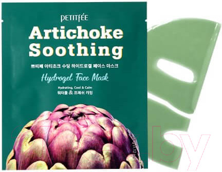 Изображение товара Маска для лица гидрогелевая Petitfee Soothing Hydrogel Face Mask Artichoke (32г)