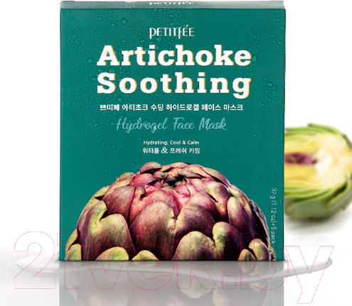 Изображение товара Маска для лица гидрогелевая Petitfee Soothing Hydrogel Face Mask Artichoke (32г)