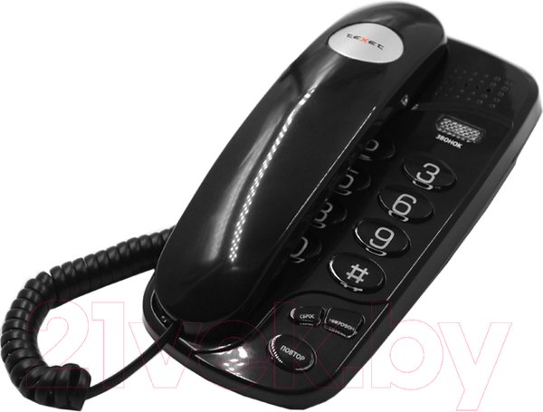Изображение товара Проводной телефон Texet TX-238 (черный)