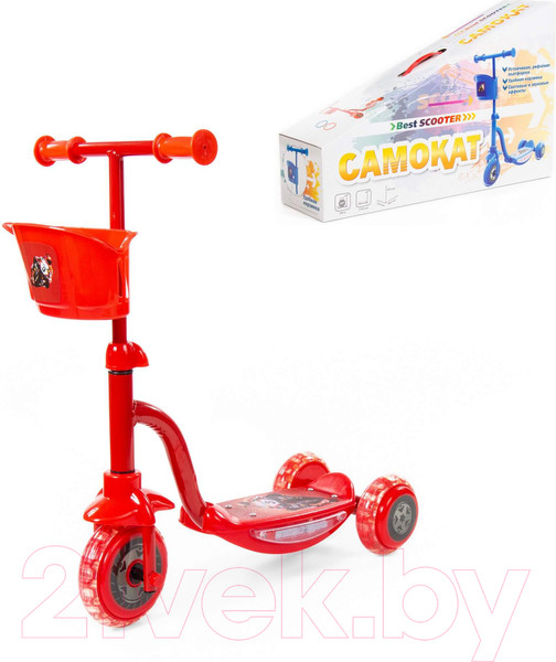 Изображение товара Самокат детский Полесье TJ-411-V(К) (красный)