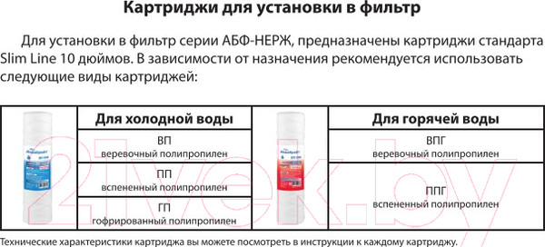 Изображение товара Магистральный фильтр Аквабрайт АБФ-НЕРЖ-12