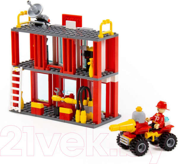 Изображение товара Конструктор Полесье Классик Город. Пожарная часть-1.3 / 81896