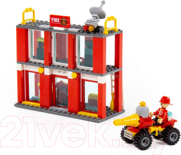 Изображение товара Конструктор Полесье Классик Город. Пожарная часть-1.3 / 81896