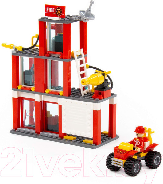 Изображение товара Конструктор Полесье Классик Город. Пожарная часть-1.3 / 81896