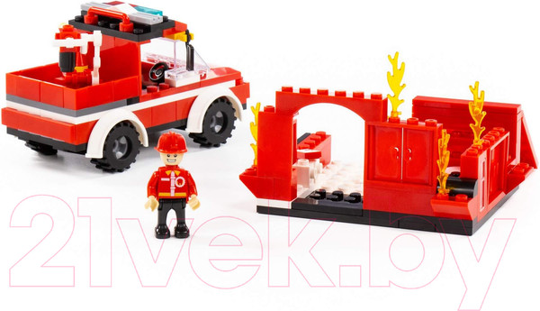 Изображение товара Конструктор Полесье Классик Город. Пожарная часть-1.6 / 81926 (187эл)