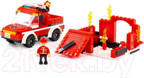 Изображение товара Конструктор Полесье Классик Город. Пожарная часть-1.6 / 81926 (187эл)