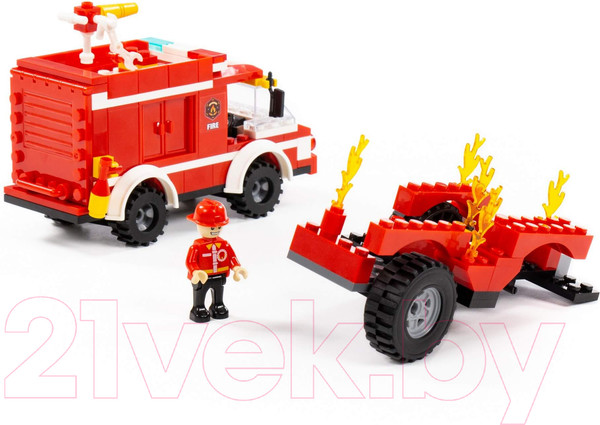 Изображение товара Конструктор Полесье Классик Город. Пожарная часть-1.6 / 81926 (187эл)