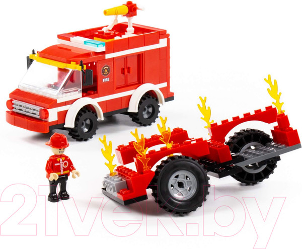 Изображение товара Конструктор Полесье Классик Город. Пожарная часть-1.6 / 81926 (187эл)