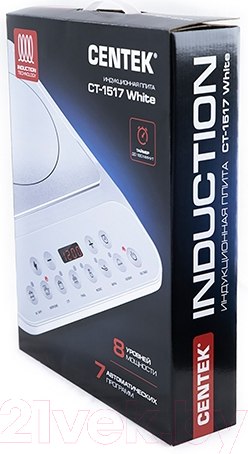 Изображение товара Электрическая настольная плита Centek CT-1517 (белый)