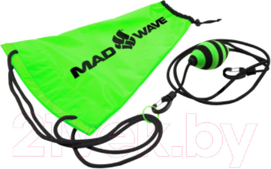 Изображение товара Тормозной парашют для плавания Mad Wave Drag Chute (зеленый)