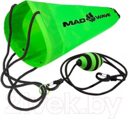 Изображение товара Тормозной парашют для плавания Mad Wave Drag Chute (зеленый)