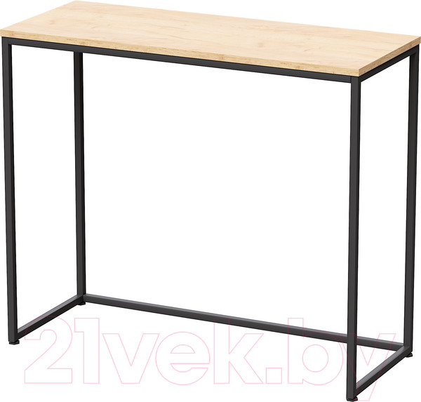 Изображение товара Консольный столик Millwood Пекин 3 Л 100x40x85 (дуб золотой Craft/металл черный)