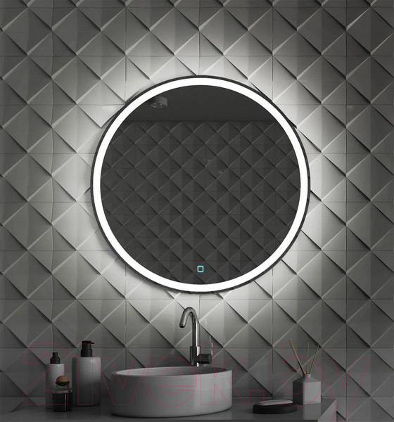 Изображение товара Зеркало Пекам Ring 1-s 70x70 / ring1-70x70s (с подсветкой и сенсором на прикосновение)