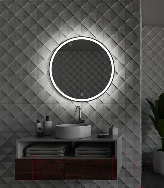 Изображение товара Зеркало Пекам Ring 1-s 70x70 / ring1-70x70s (с подсветкой и сенсором на прикосновение)