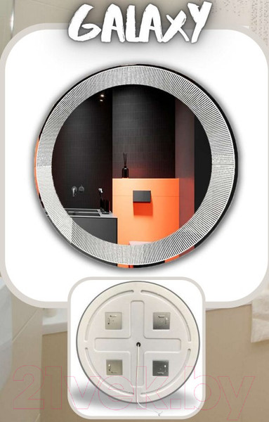 Изображение товара Зеркало Пекам Galaxy 80x80 / galaxy-80x80 (с подсветкой)