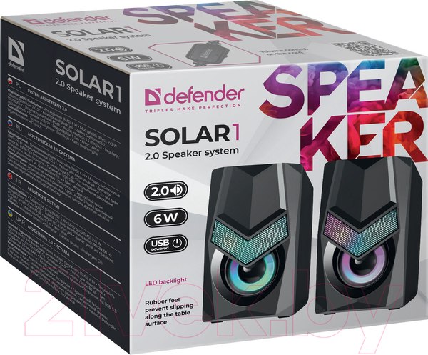Изображение товара Мультимедиа акустика Defender Solar 1 / 65401