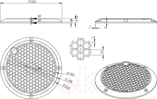 Изображение товара Решетка динамика Kicx Grill U8