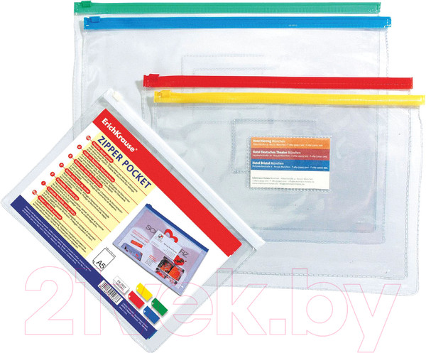 Изображение товара Папка-конверт Erich Krause Zip Pocket A4 / 2935