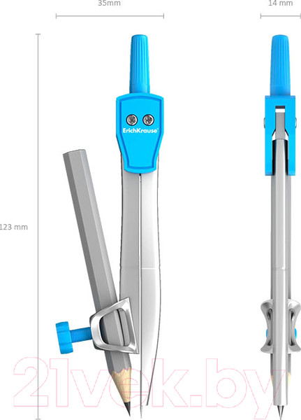 Изображение товара Циркуль Erich Krause School / 45026 (с карандашом)