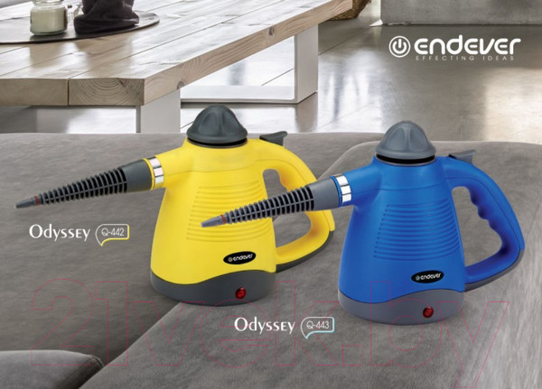 Изображение товара Пароочиститель Endever Odyssey Q-443 (черный/синий)