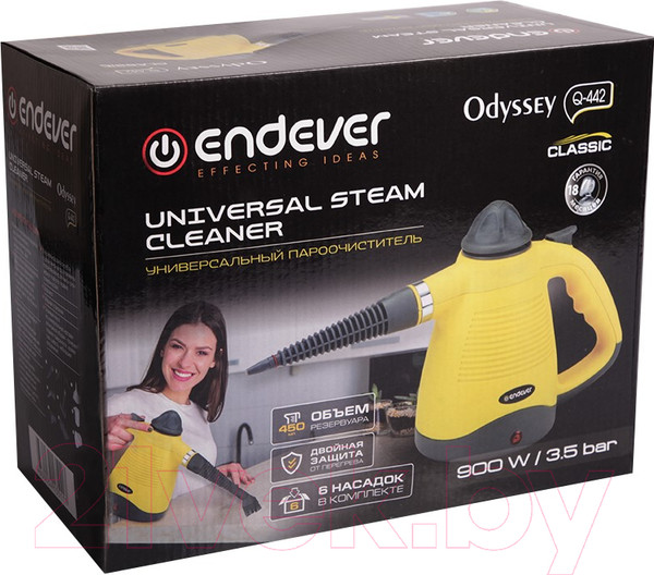 Изображение товара Пароочиститель Endever Odyssey Q-442 (черный/желтый)