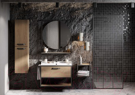 Изображение товара Тумба под умывальник Акватон Лофт Фабрик 80 (1A242401LTDY0)