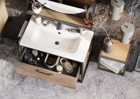 Изображение товара Тумба под умывальник Акватон Лофт Фабрик 80 (1A242401LTDY0)