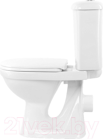 Изображение товара Унитаз напольный Оскольская керамика Суперкомпакт (белый, горизонтальный выпуск)