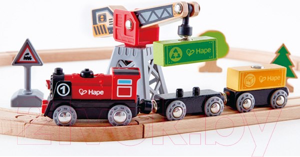 Изображение товара Железная дорога игрушечная Hape Доставки Груза / E3731-HP