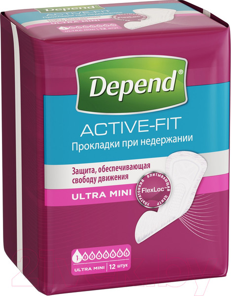 Изображение товара Прокладки урологические Depend Ультра Мини (12шт)