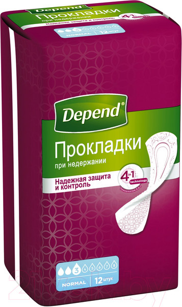 Изображение товара Прокладки урологические Depend Нормал (12шт)