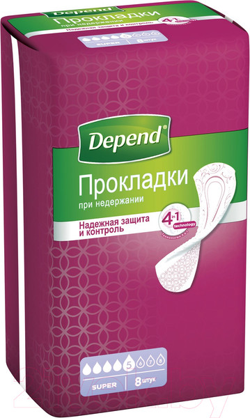 Изображение товара Прокладки урологические Depend Супер (8шт)