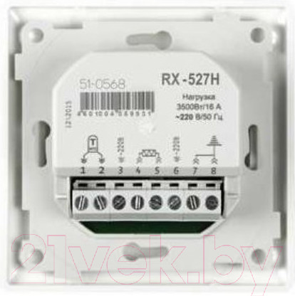 Изображение товара Терморегулятор для теплого пола Rexant RX-527H / 51-0568 (белый)
