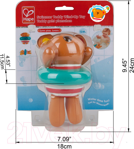 Изображение товара Игрушка для ванной Hape Пловец Тедди / E0204-HP