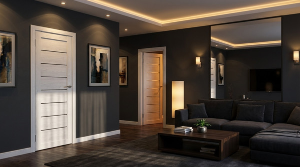 Изображение товара Дверь межкомнатная Юни Бона 01 90x200 (лиственица сибиу/стекло белое)